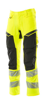 Mascot Accelerate Safe Masco Warnschutz Bundhose Stretch – gelb/schwarz