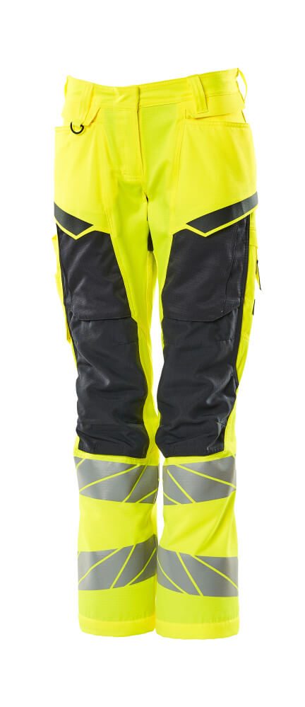 Mascot Damen Kl.2 Accelerate Safe Warnsch Bundhose – gelb/schwarzblau