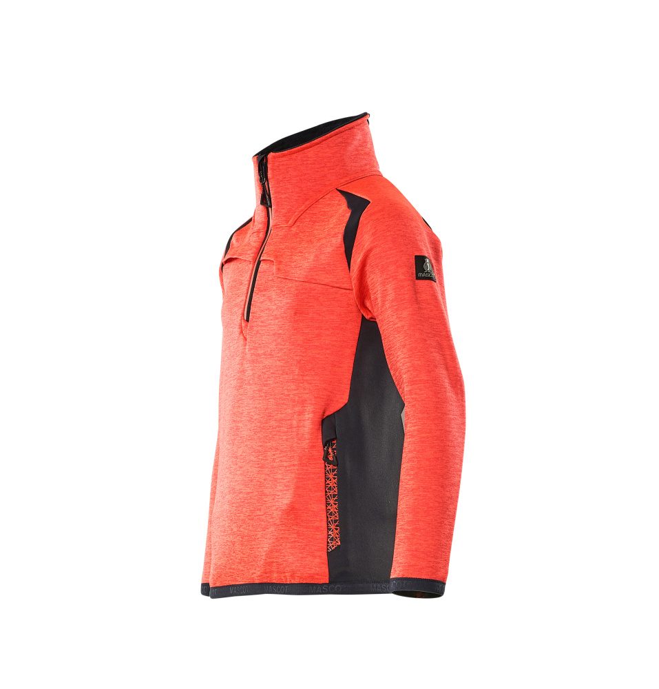 Mascot Accelerate Safe Kinder HiVis Fleecepullover – rot/schwarzblau
