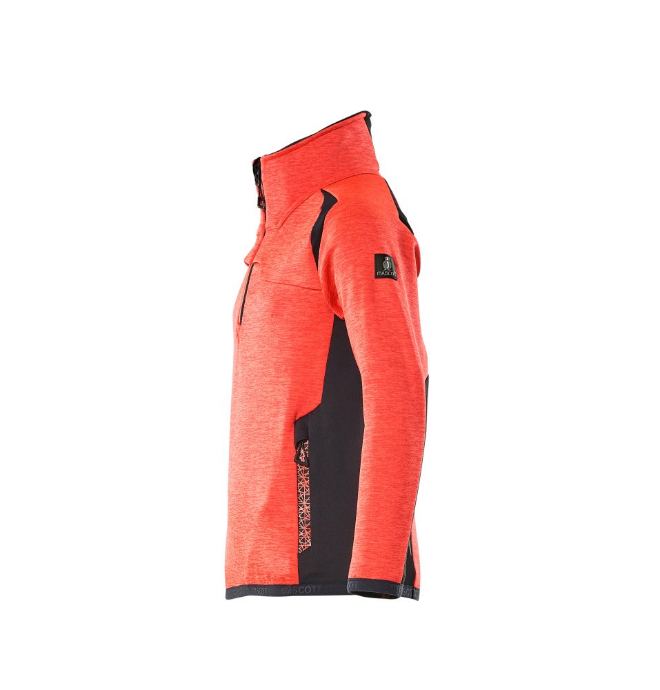 Mascot Accelerate Safe Kinder HiVis Fleecepullover – rot/schwarzblau