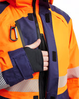 Blåkläder Damen 4436 Warnschutz Regenjacke Kl. 2 – orange/marine