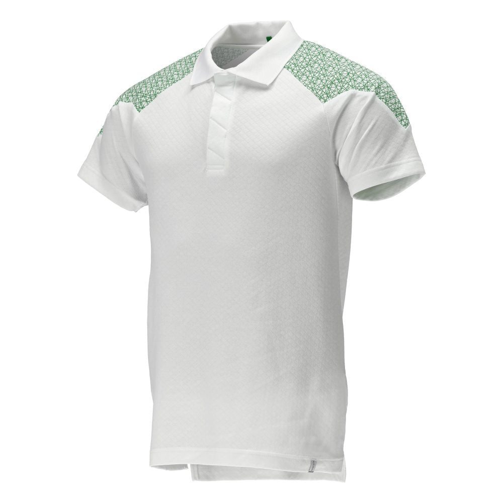 Mascot 20083-933 Food & Care Polo-Shirt – weiß/grasgrün