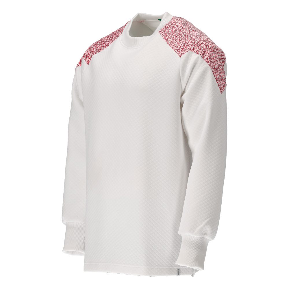 Mascot 20084-932 Food & Care Sweatshirt – weiß/verkehrsrot