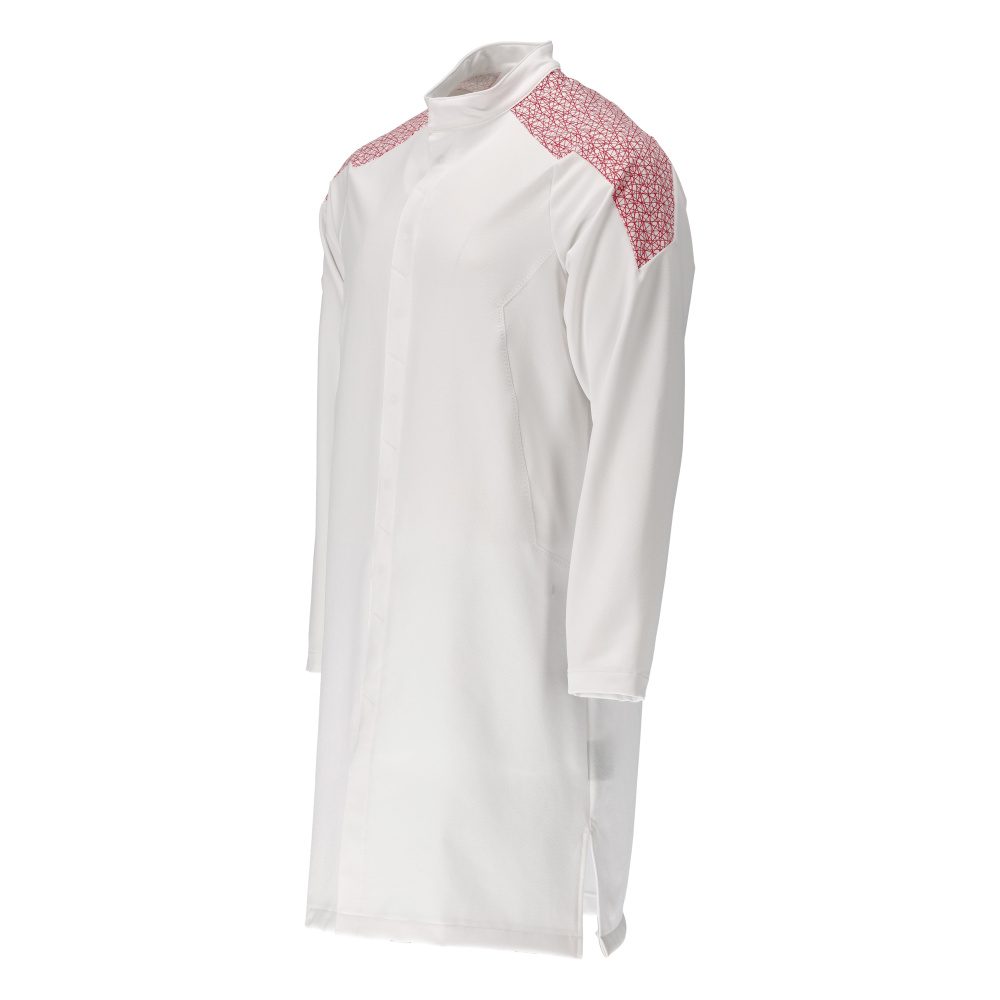 Mascot 20154-511 Food&Care Stretch Arbeitsmantel – weiß/verkehrsrot