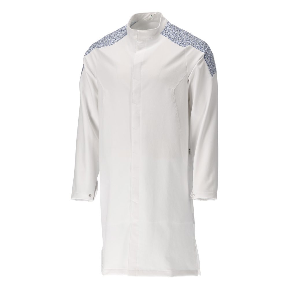 Mascot 20154-511 Food&Care Stretch Arbeitsmantel – weiß/azurblau