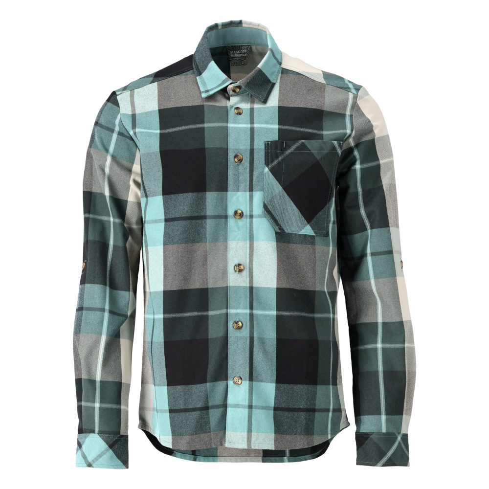 Mascot 22904-446 Customized Flanellhemd – waldgrün-kariert