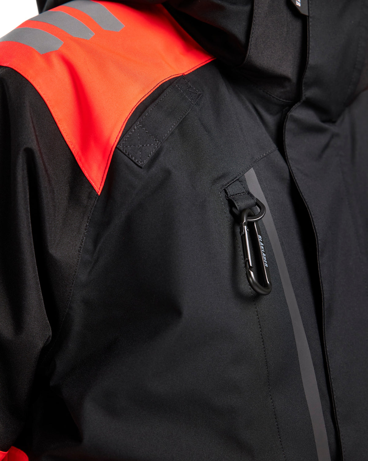 Blåkläder 4420 Warnschutz Regenjacke Kl. 1 – schwarz/rot