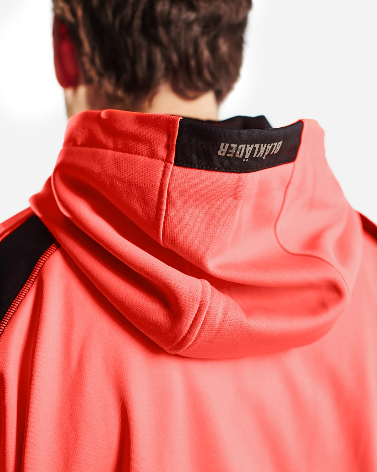 Blåkläder 3546 Warnschutz Kapuzen-Sweatshirt – rot/schwarz