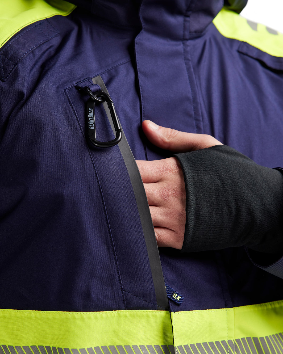 Blåkläder 4420 Warnschutz Regenjacke Kl. 1 – marine/gelb