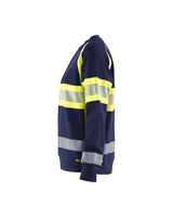Blåkläder Damen 3409 Warnschutz Sweatshirt – marine/gelb