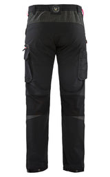 Blåkläder 1422 Stretch Servicehose – schwarz/rot