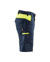 Blåkläder 1446 Industrie Stretch Shorts – dunkelmarine/gelb