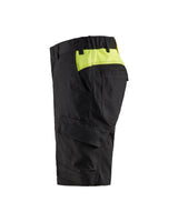 Blåkläder 1446 Industrie Stretch Shorts – schwarz/gelb
