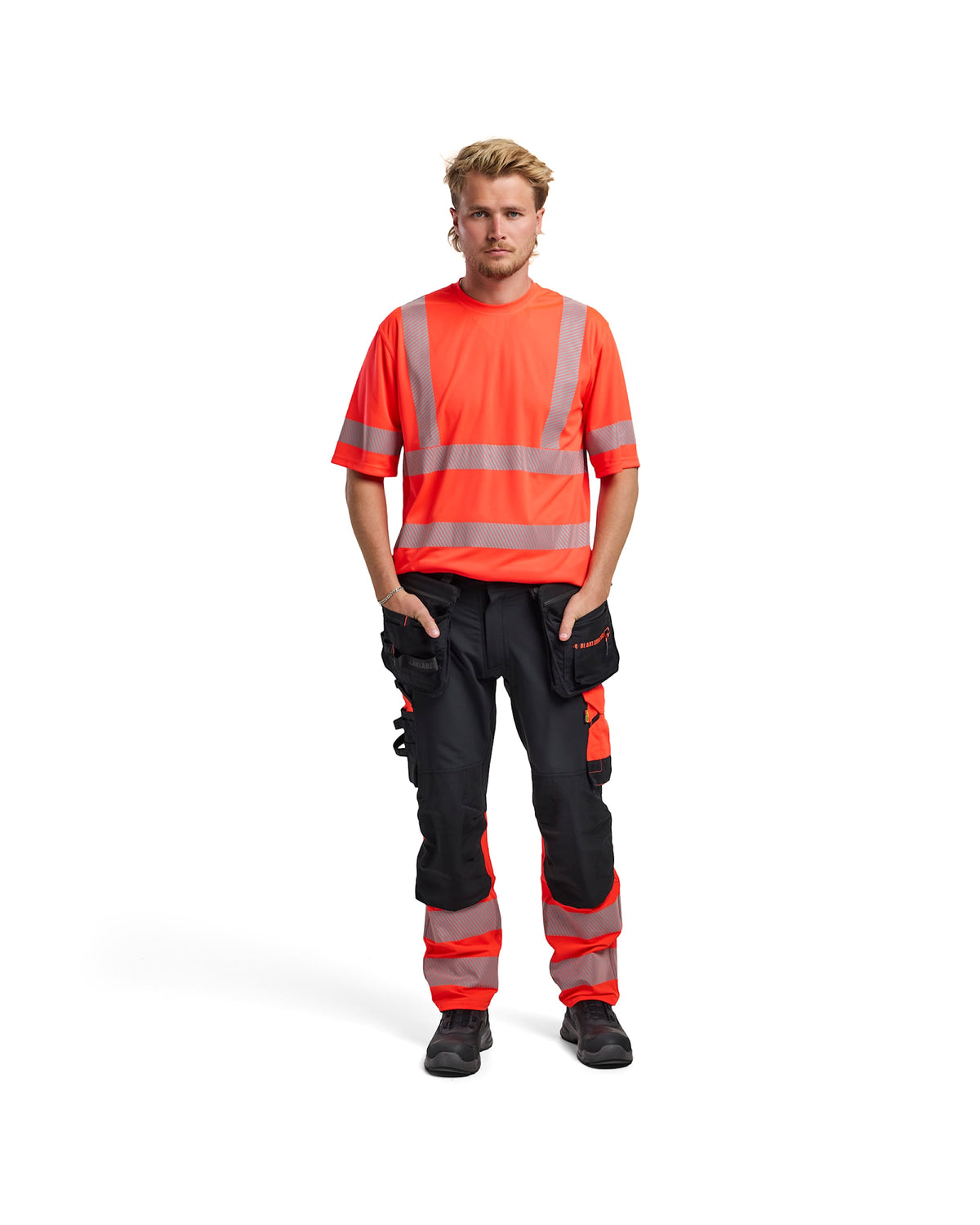 Blåkläder 3420 Warnschutz T-Shirt mit UV-Schutz – rot