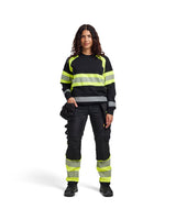 Blåkläder Damen 3409 Warnschutz Sweatshirt – schwarz/gelb