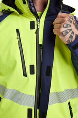 Blåkläder 4400 Blakläd Warnschutz Shoftshell Winterjacke – gelb/marine