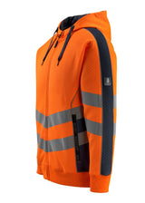 Mascot Corby Safe Supreme Warn-Kapuzensweater – orange/schwarzblau