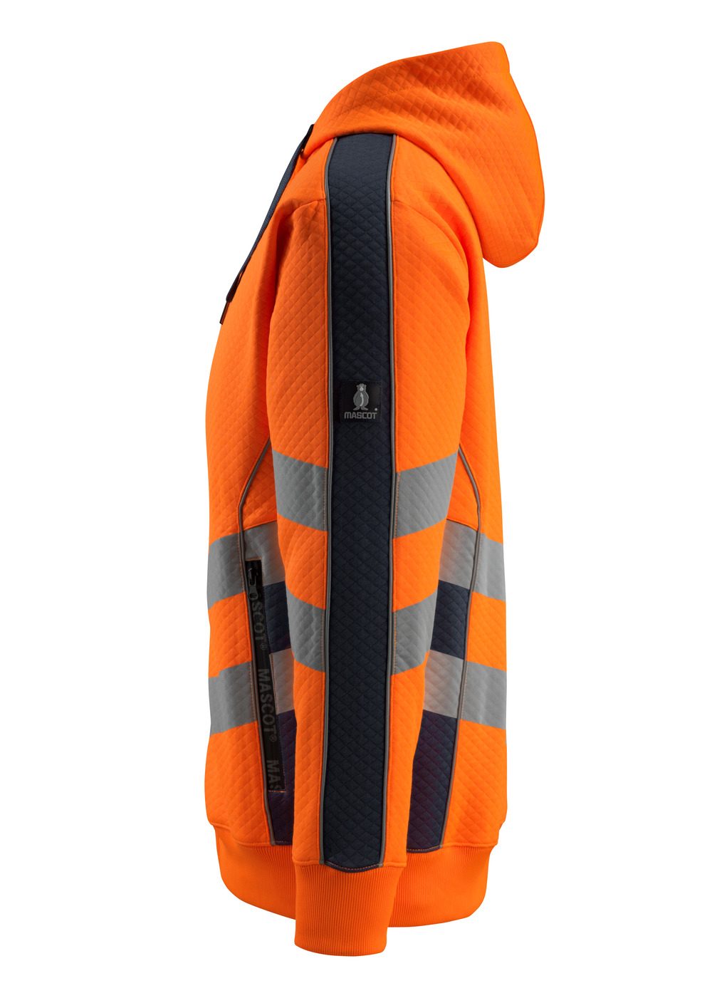 Mascot Corby Safe Supreme Warn-Kapuzensweater – orange/schwarzblau