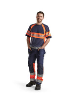 Blåkläder 3337 Warnschutz T-Shirt – marine/orange