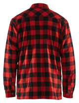 Blåkläder 3225 Gefüttertes Flanellhemd – rot/schwarz