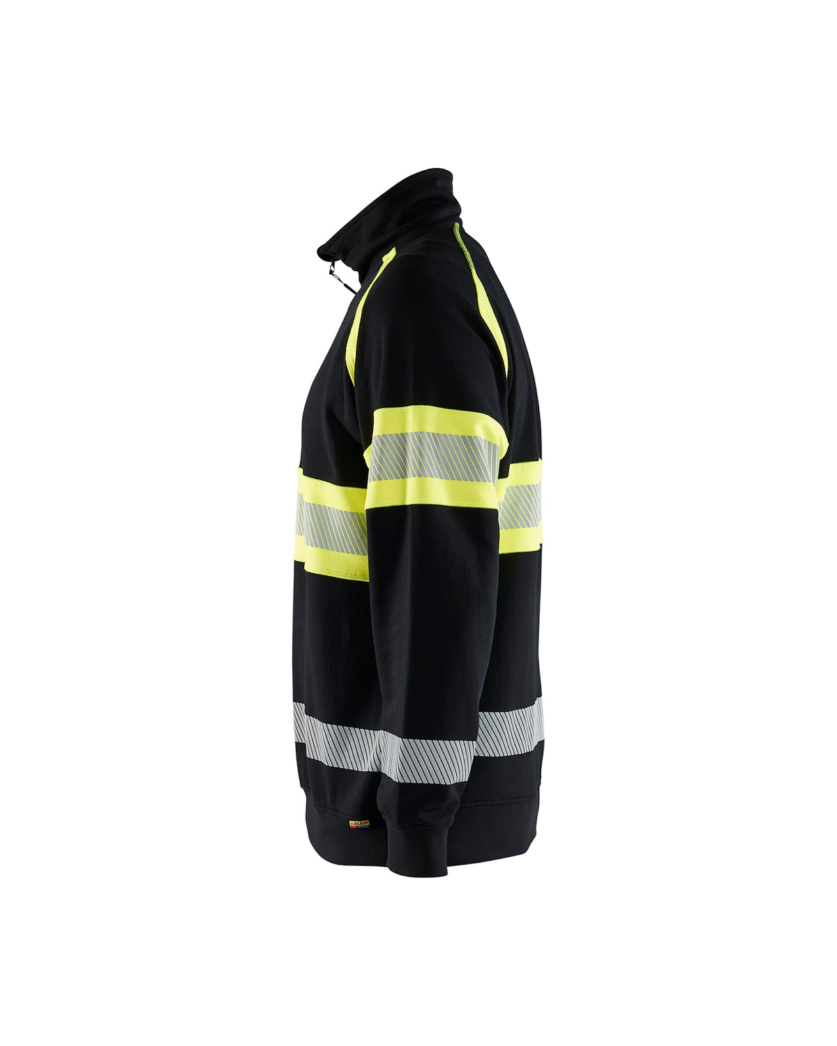Blåkläder 3553 Warnschutz Zip-Sweatshirt Kl. 1 – schwarz/gelb