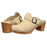 Sanita Wood-Malulo Square Open Clog