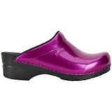 Sanita Original-Metallic Patent Open Clog
