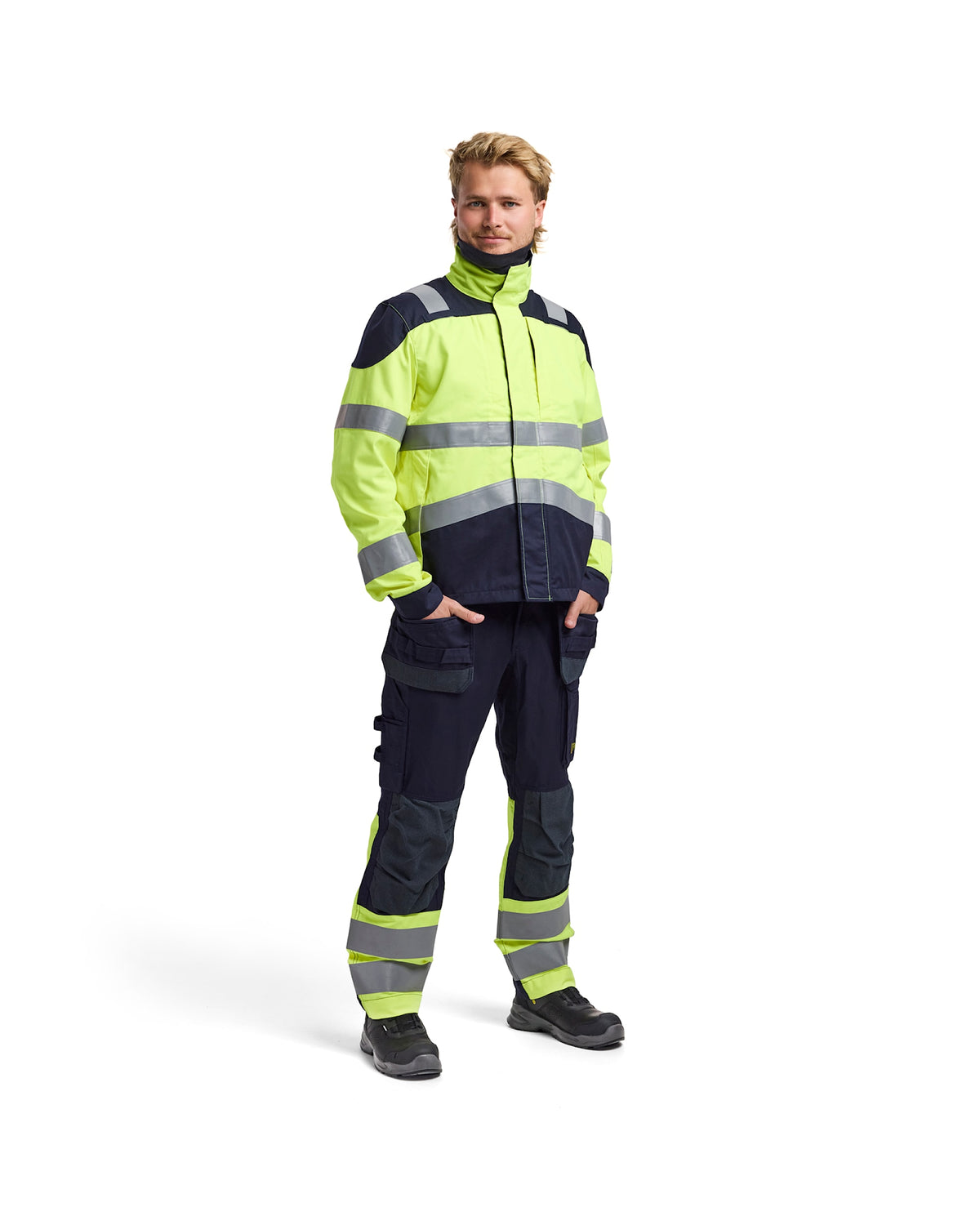 Blåkläder 4089 Inherent Multinorm-Bundjacke gelb – gelb/marine