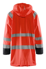 Blåkläder 4324 Level 1 Warnschutz Regenmantel – rot/schwarz