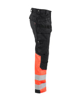 Blåkläder 1558 Warnschutz Stretch Handwerkerhose – schwarz/rot