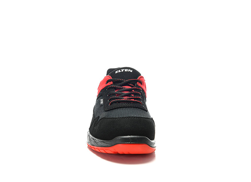 Elten Lonny low S1P Sicherheitshalbschuhe rot – schwarz