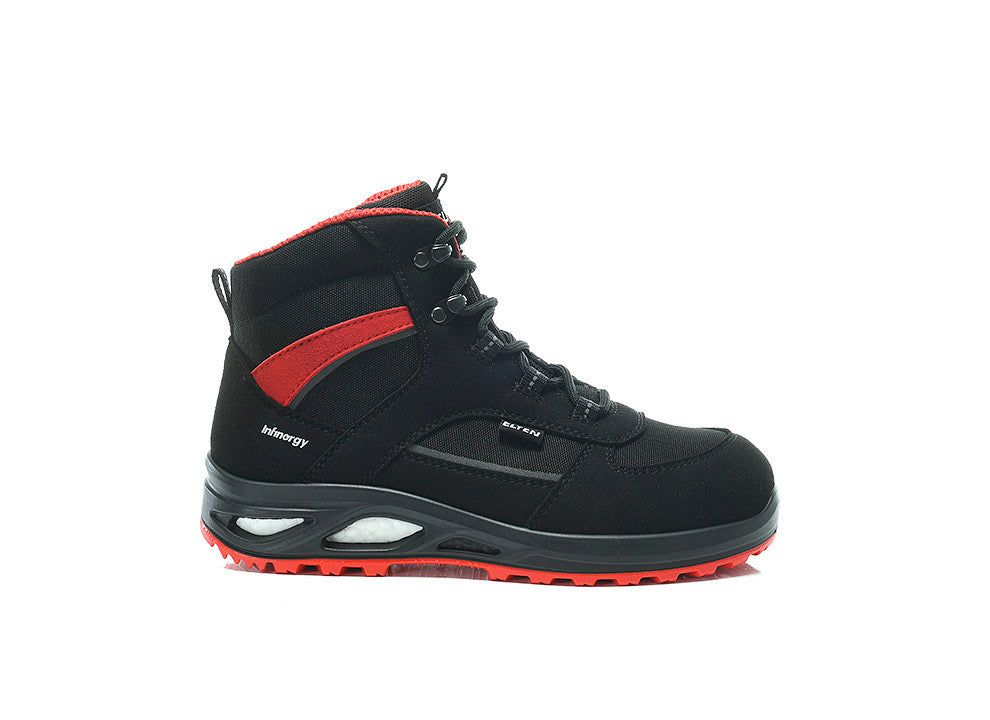 Elten Damen Hannah Xxtl BLACK-RED MID S3 Hochschuh schwarz – schwarz