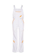 PLANAM Highline Latzhose reinweiß/reinweiß/gelb