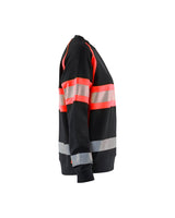 Blåkläder Damen 3409 Warnschutz Sweatshirt – schwarz/rot