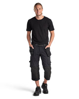 Blåkläder 1521 Stretch Handwerker-Piratenhose – schwarz/dunkelgrau