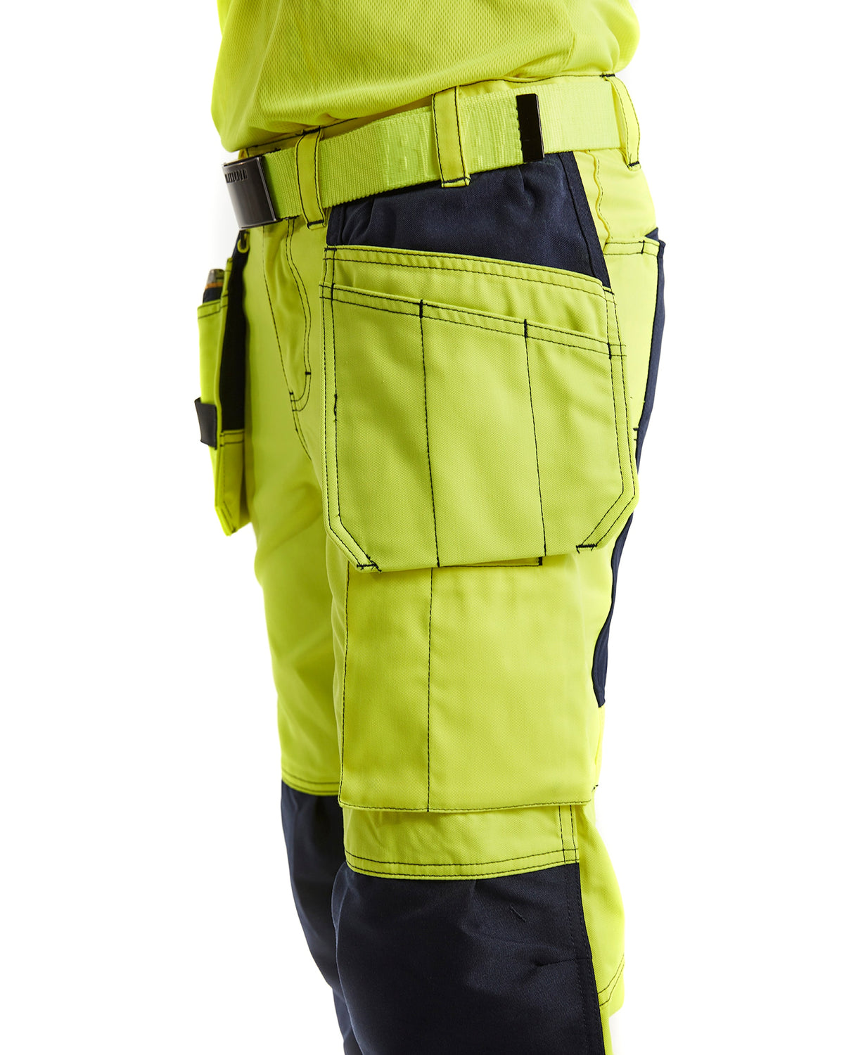 Blåkläder Damen 7163 Warnschutz Handwerkerhose – gelb/marine