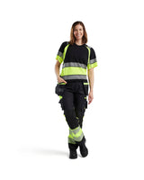 Blåkläder Damen 3410 Warnschutz T-Shirt – schwarz/gelb