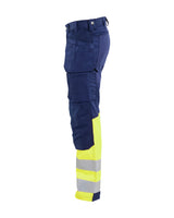 Blåkläder 1558 Warnschutz Stretch Handwerkerhose – marine/gelb