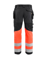 Blåkläder 1558 Warnschutz Stretch Handwerkerhose – schwarz/rot