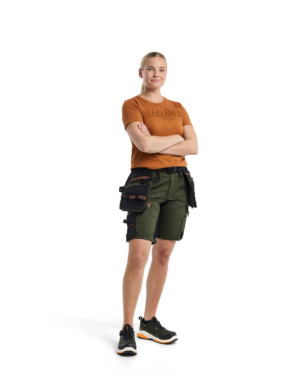 Blåkläder Damen 7175 Arbeitsshorts Striker – waldgrün/rost