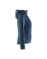 Blåkläder Damen 3464 Hybrid Kapuzen-Sweatjacke – taubenblau/dunkelmarine