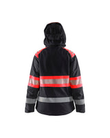 Blåkläder Damen 4430 Warnschutz Regenjacke Kl. 1 – schwarz/rot