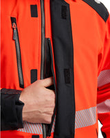Blåkläder 4400 Blakläd Warnschutz Shoftshell Winterjacke – rot/schwarz