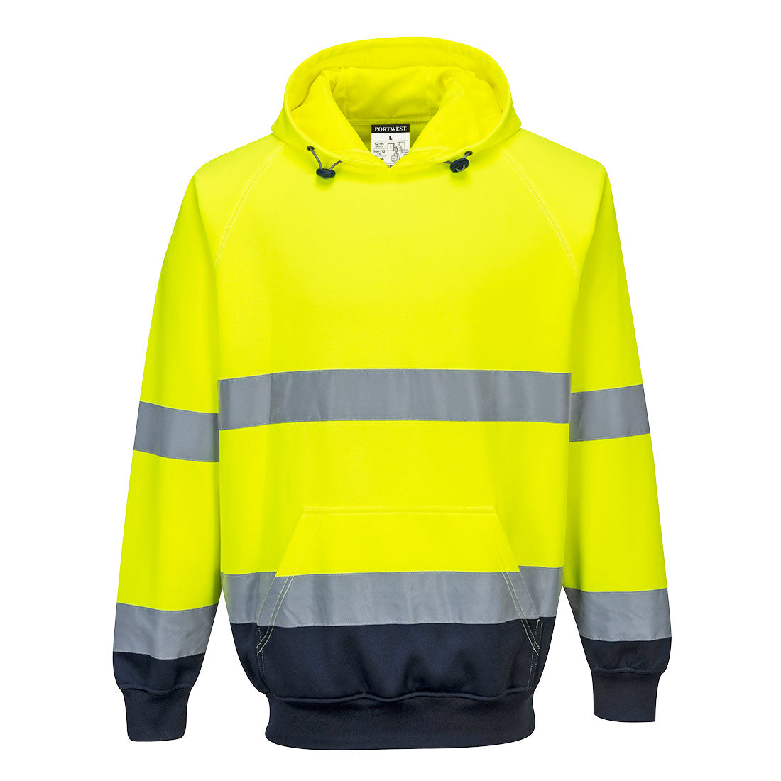 Portwest B316 Warnschutz Kapuzen-Sweatshirt – gelb/marine