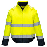 Portwest 2in1 C464 Essential Warnschutzwinterjacke – gelb/marine