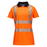Portwest Damen LW72 Warnschutz Polo-Shirt – orange/schwarz