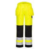 Portwest PW242 PW2 Warnschutz Handwerkerhose – gelb/schwarz