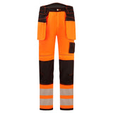 Portwest PW306 Warnschutz Stretch-Handwerkerhose – orange/schwarz