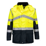 Portwest S760 Warnschutz Regenjacke – gelb/marine