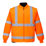Portwest S766 Warnschutz Winterjacke 5in1 – orange/marine